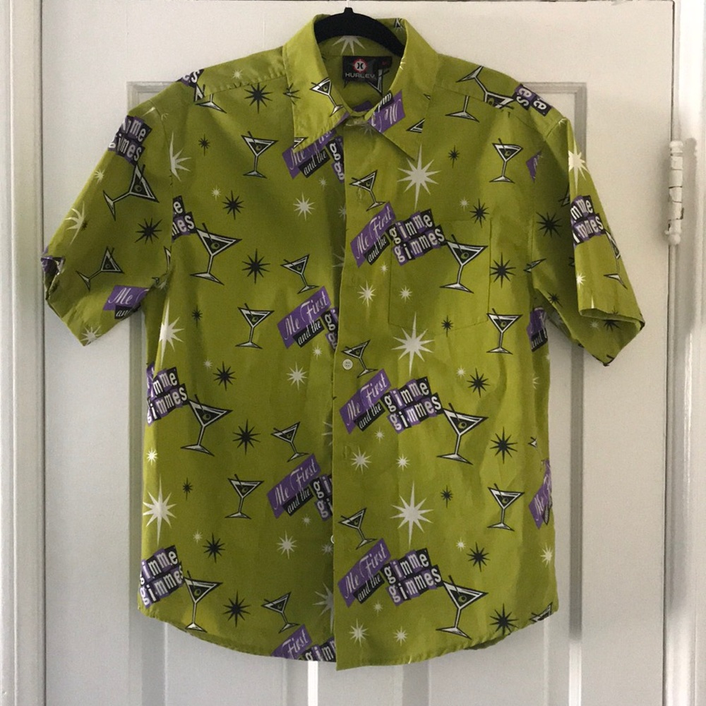 Me First and the Gimme Gimmes button shirt